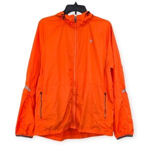 Russell Bright Orange Rain Jacket - Size Medium Mens 38-40 - Raincoat Rainjacket